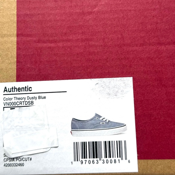 VANS Authentic Sneakers Skate Low Top Women's Size Dusty Blue Canvas VN000CRTDSB - Picture 8 of 9